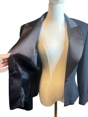 Vintage Satin Lapel Blazer – NWT Timeless Classic